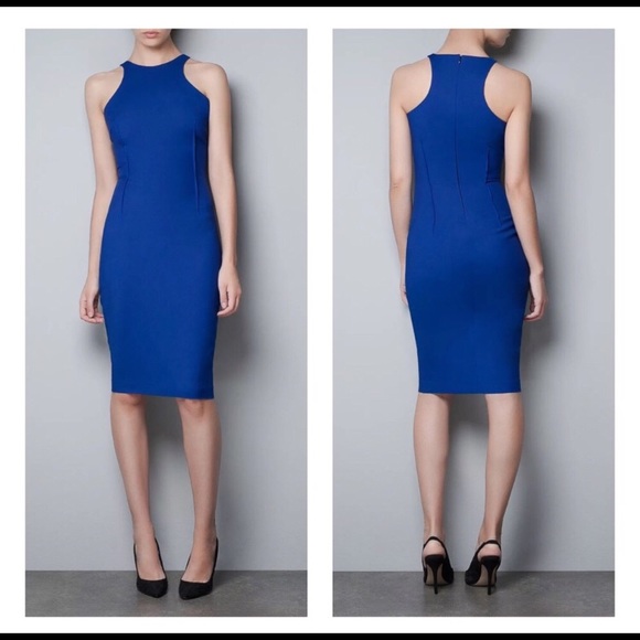 zara cobalt blue dress